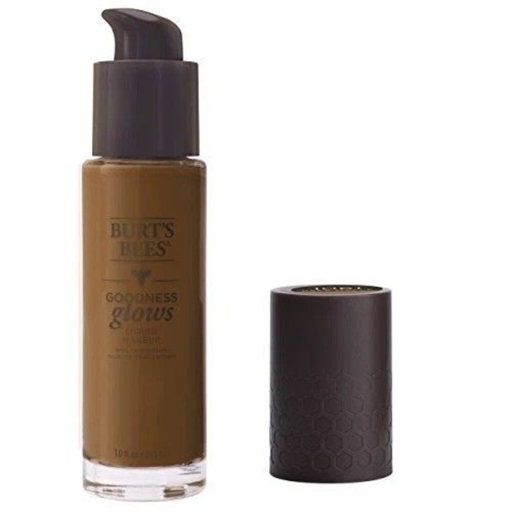Burt's Bees Goodness Glows Liquid Foundation, Deep Maple, 1.0 Ounce NEW